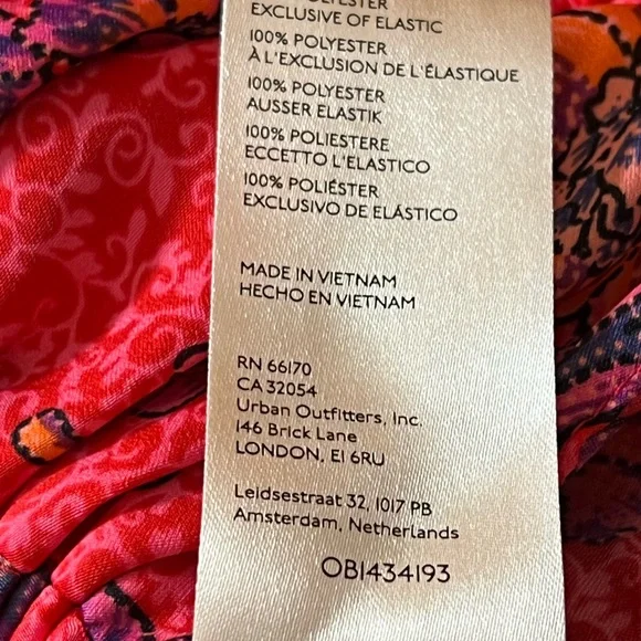 Free People Boho Floral Deep V Neck Long Sleeve Blouse Size Small - Picture 7 of 7